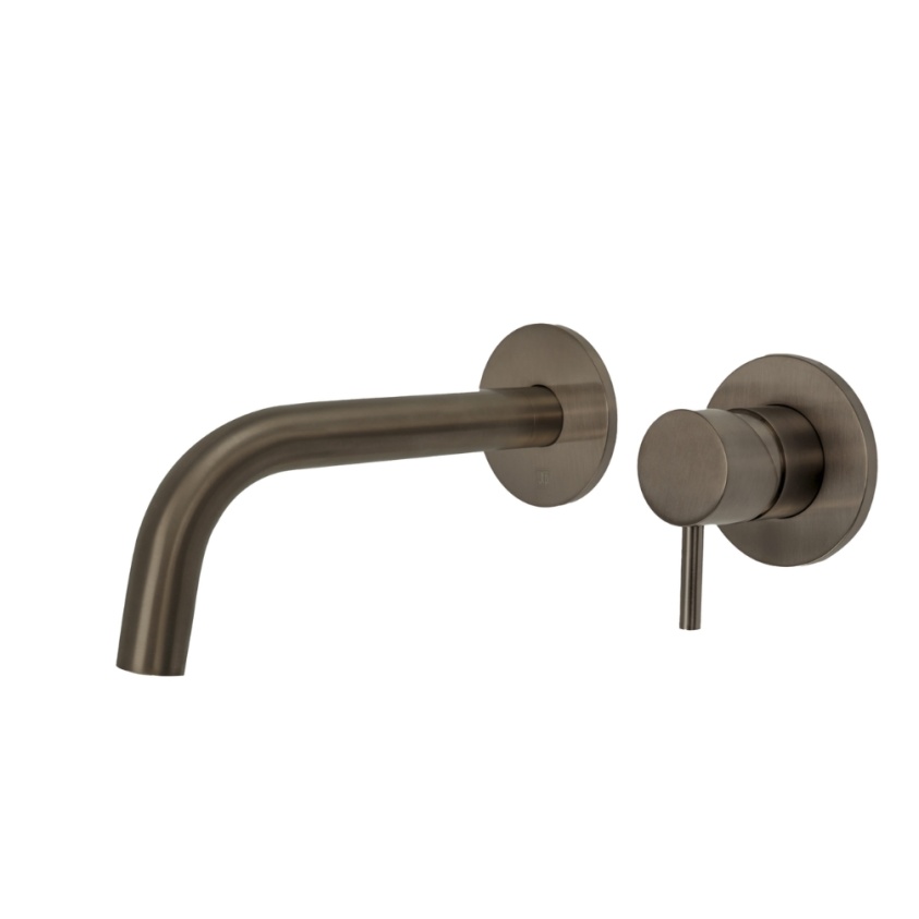 Product Cut out image of the JTP Vos Brushed Bronze Wall Mounted Basin Mixer